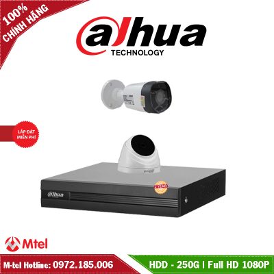 Trọn gói 2 Mắt Camera Dahua Full HD 2TA212MT