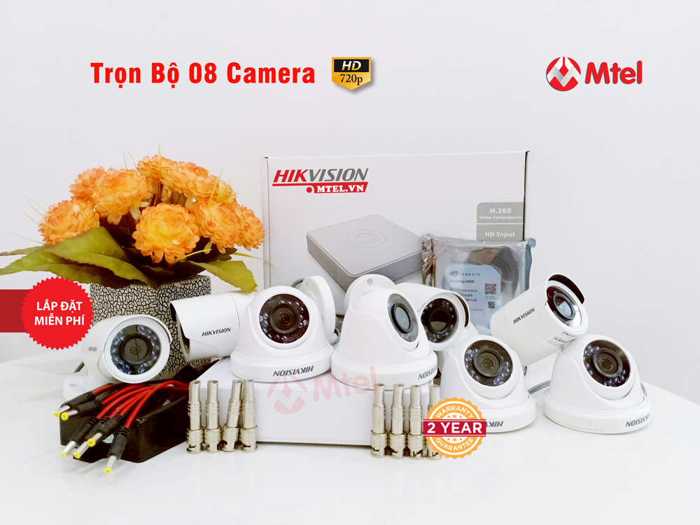 3489_8mat1 Lắp Đặt Trọn Bộ 8 Camera Hikvision HD 720P 8CE568KNC