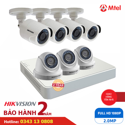 Lắp Đặt Trọn Bộ 7 Camera Hikvision ✅ Camera An Ninh Full HD 1080P 7DE567KNC