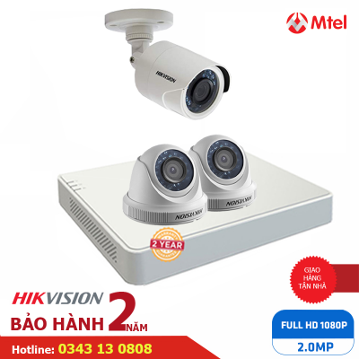 Lắp Đặt Trọn Bộ 3 Camera Hikvision ✅ Camera An Ninh Full HD 1080P 3DE563KNC