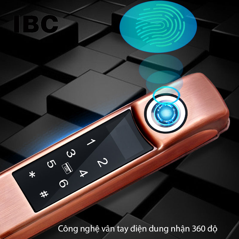Khóa sử dụng công nghệ vân tay điện dung hiện đại nhất hiện nay. tích hợp nhận vân tay 360 độ