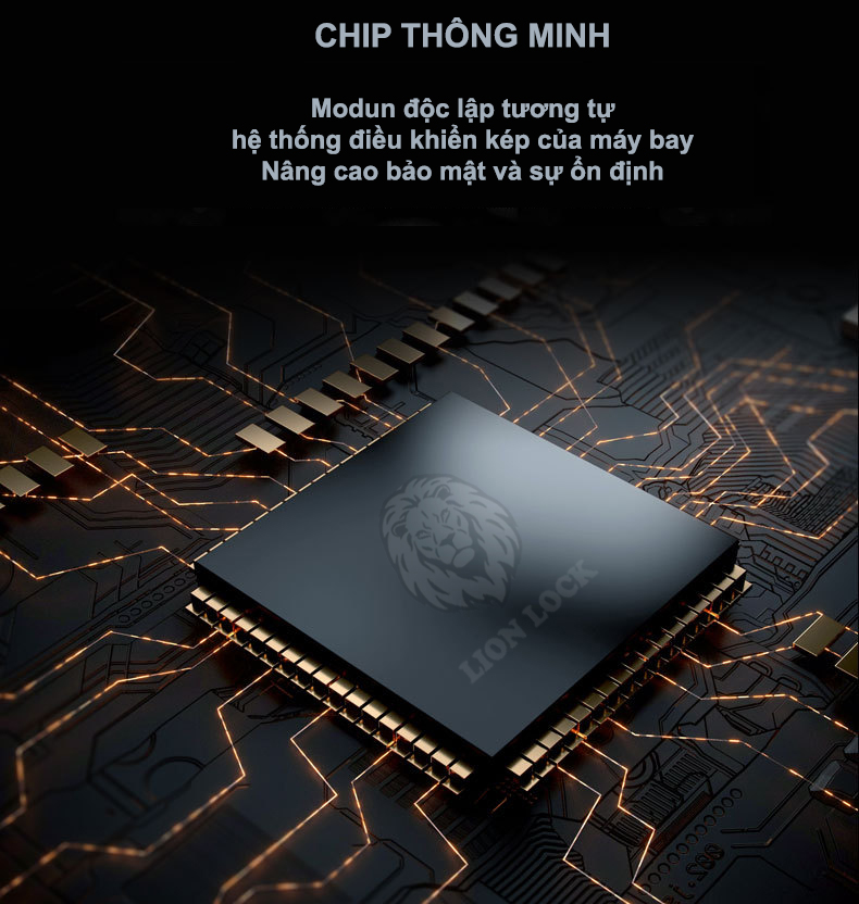 cpu Chip xử lý trung tâm khóa cửa vân tay lion lock