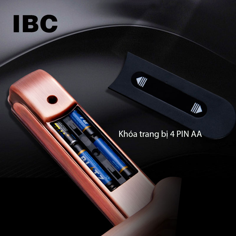 Khóa trang bị 4 PIN AA đảm bảo thời gian hoạt động từ 6-12 tháng