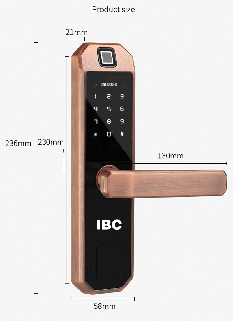 Kích thước nhỏ gọn phù hợp với các loại cửa gỗ, cửa nhựa, cửa sắt