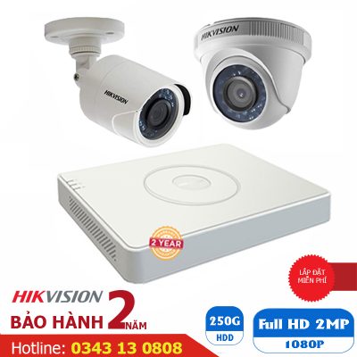 trọn bộ camera 2m 1080P hikvision